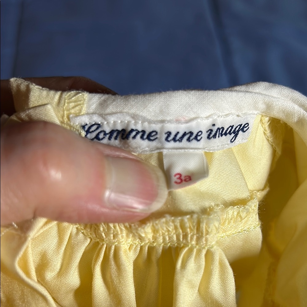 Vintage Yellow Dress with White Collar - Picture 4 of 5